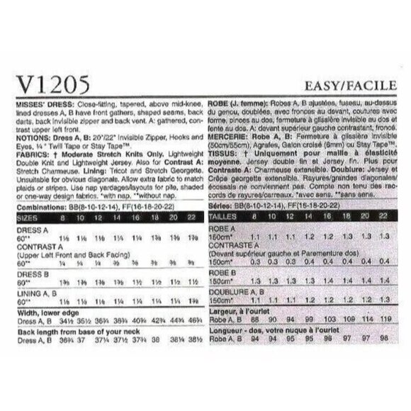 Sewing Pattern Vogue V1205 Women Dress Formal Holiday Party 8-14 Kay Unger U/C - Picture 3 of 7